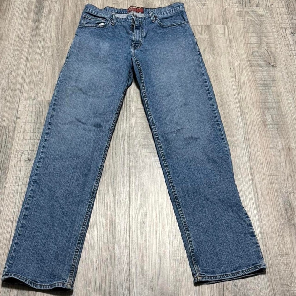 Arizona Relaxed Straight Jeans Men 32x32 Blue Denim Pants